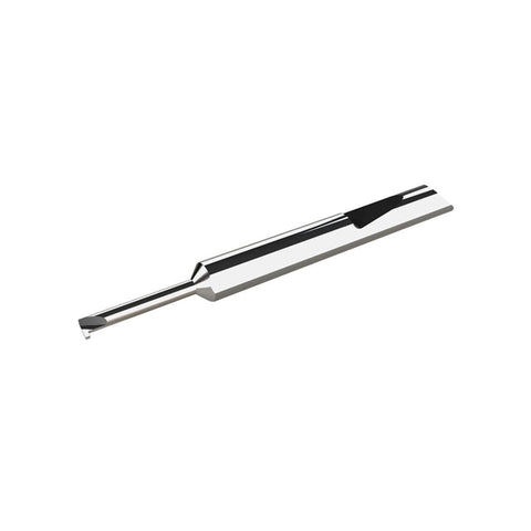 Micro 100 QMRR-030-750-120X Grooving Tool - Retaining Ring - Quick Change, .030" Width, .040" Proj, .134" Min Bore Dia, 3/4" Max Bore Depth, .080" Offset, 3/16" Shank Dia, 2" OAL, AlTiN