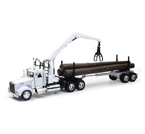 Die-Cast Truck Replica - Kenworth W900 Log Carrier, 1:32 Scale, Model# 13743 Color May Vary