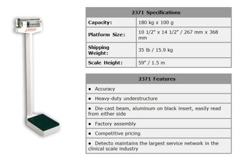 Physicians Scale, Weighbeam, 180 kg x 100 g
