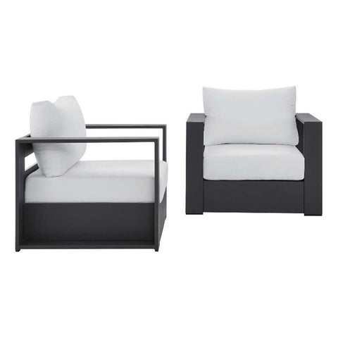Tahoe Outdoor Patio Powder-Coated Aluminum 2-Piece Armchair Set