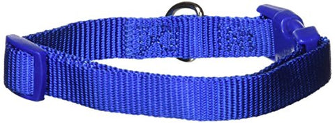 Zack & Zoey ?" Wide Nylon Dog Collar, Fits Necks 10" to 16", Nautical Blue