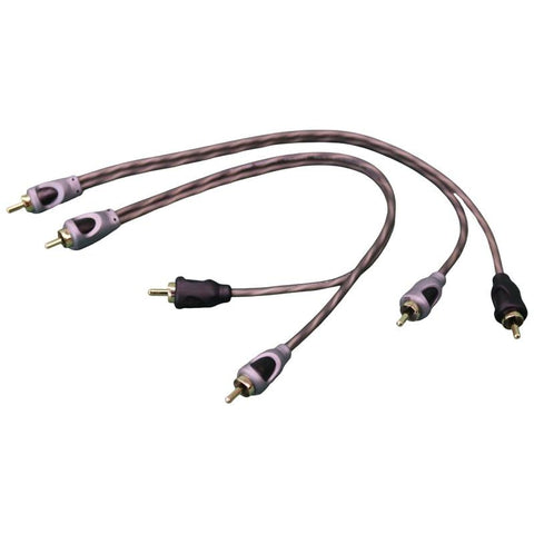 DEEJAY LED TBH1MALE2MALE 1-Male to 2-Male RCA Audio Adapter for Subwoofer, Amplifier, and PA Systems Entry Level Stereo Interconnect RCA Y Splitter Cable (Pair)