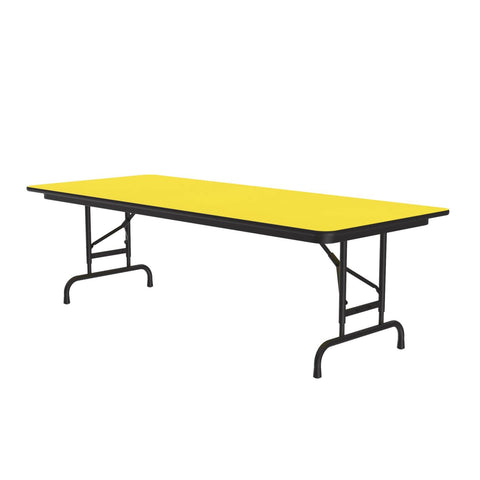 Standard Adjustable Height Folding Table (30 in. x 60 in./Yellow)