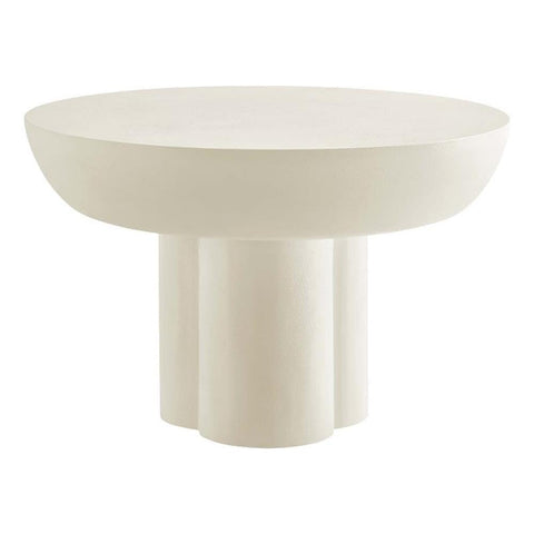 Modway EEI-6760-WHI Caspian Round Concrete Coffee Table, White
