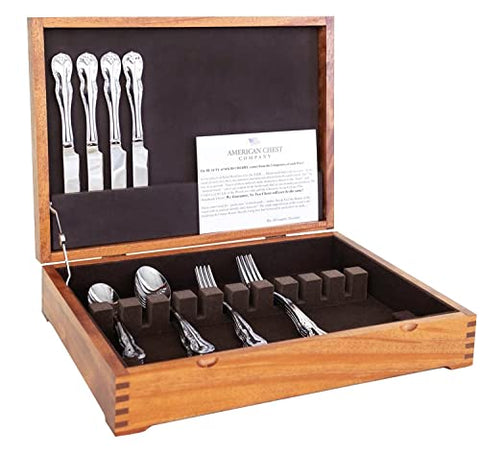 American Chest Exotic Canadian SAPELE Flatware, Natural Sapele