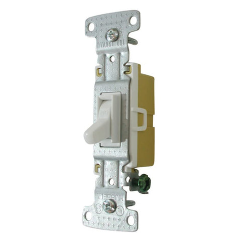 Diamond Group 1301-73W White White 15 Amp Switch Toggle