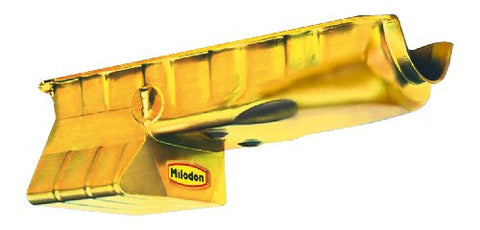 Milodon 30970 Steel, Gold Zinc Plated Street and Strip Oil Pan for Big Block Chevy