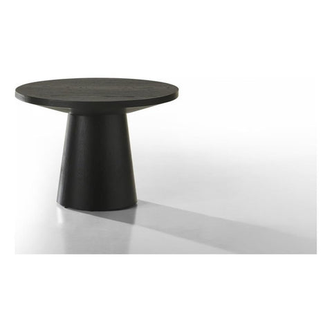 LILOLA LIVING Jasper Ebony Black 22" W Round End Table with Pedestal Base
