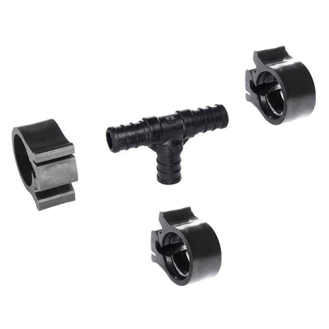 PEXLOCK 30820 Tee,1/2" x 1/2" x 1/2", Black