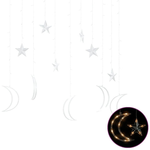 vidaXL 138 LED Fairy Plastic Lights with Remote Control in Warm White
