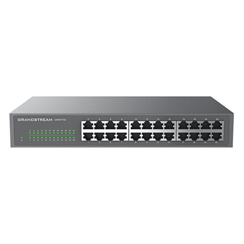 Grandstream GWN7703 | 24-Port Gigabit Ethernet Unmanaged Network Switch | Plug & Play | Desktop/Rack-Mount | Metal Design