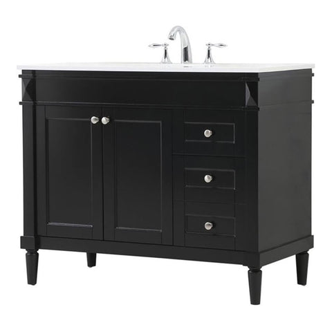 42 in. Bennett Single Bathroom Vanity, Black