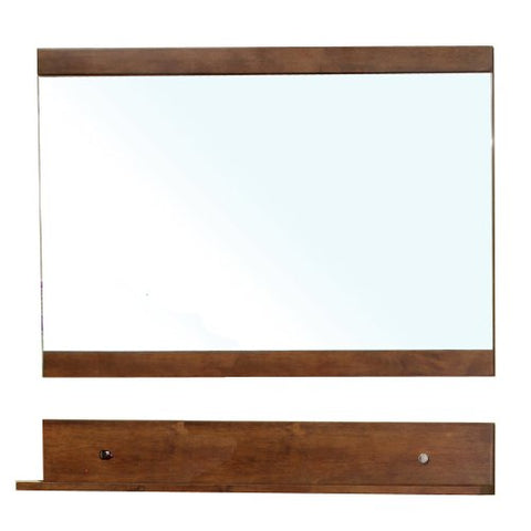 Bellaterra Home 203172-MIRROR Solid Wood Frame Mirror Cabinet, Black