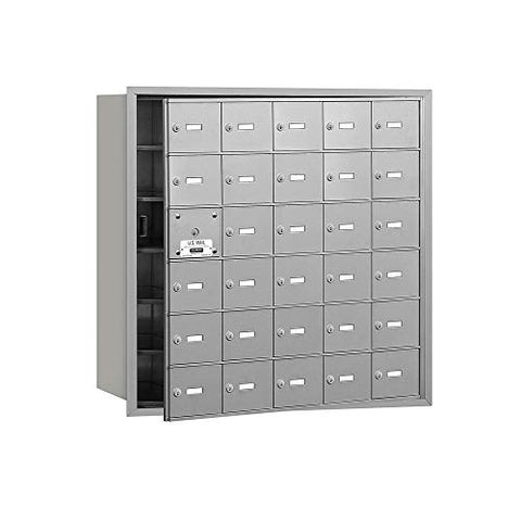 4B+ Horizontal Mailbox - 30 A Doors (29 usable) - Aluminum - Front Loading - USPS Access