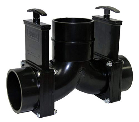 Valterra T85 Ell Double Rotating Valve, 3in Hub X 3in Hub X 3in Hub Outlet