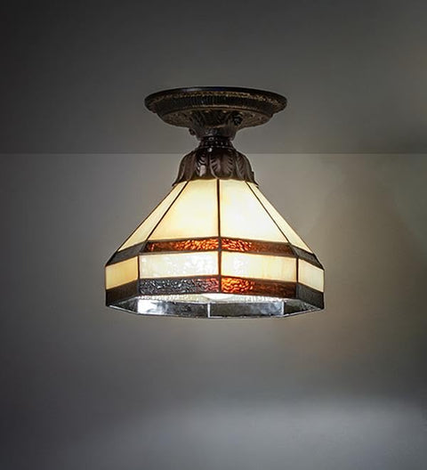 Meyda Tiffany 276096 8 in. Top Ridge Flush Mount
