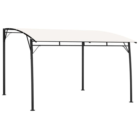vidaXL Garden Sunshade Awning 118.1"x118.1"x100.4" - Cream Polyester Gazebo with Sturdy Metal Frame for Patio, Outdoor Comfort & Elegant Party Shade