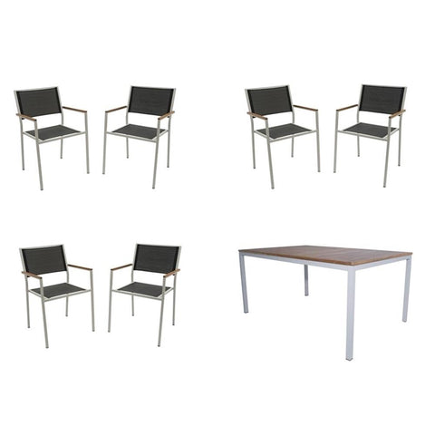 Braylee 7 Pc Outdoor Dining Set - Black