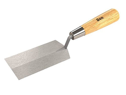Bon 12-200 Margin Trowel for Brick, Block and Stone Masonry - Carbon Steel 6-inch X 2-inch Wood Handle