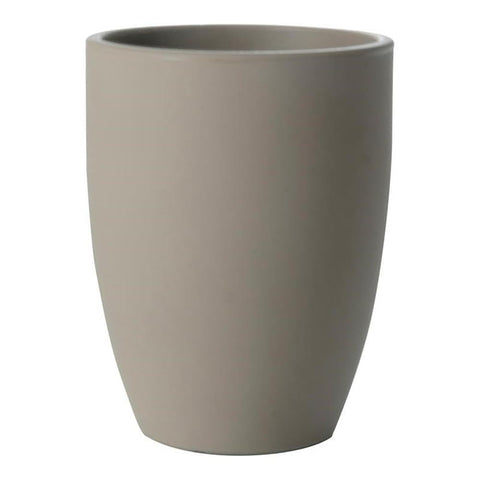 Alfresco Home Porto 20" Round Tall Resin Roto Molded Planter in Gray Taupe