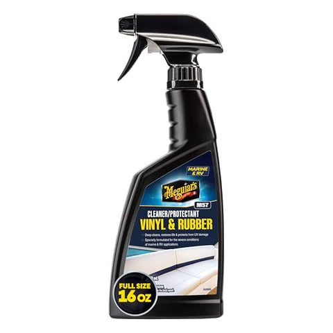 Meguiar's M5716 Marine/RV Vinyl & Rubber Cleaner & Protectant, Boat Vinyl Cleaner & Protectant, Revitalize Plastic and Rubber with an Easy-to-Use Non-Greasy Formula, 16 Oz Spray Bottle
