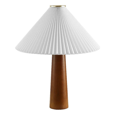 Modway Jessica Pleated Table Lamp in Walnut