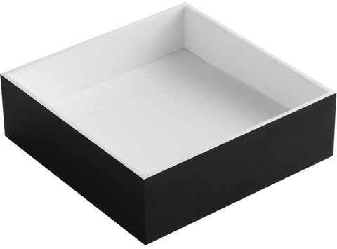 ALFI brand ABRS14SBM Bathroom Sink, Black & White
