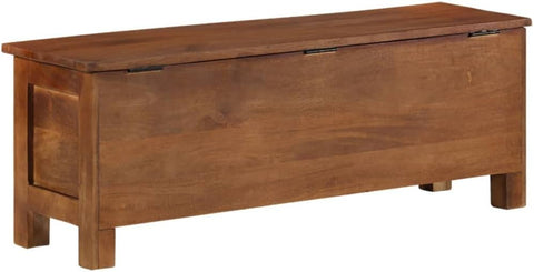 SKM Storage Box 43.3"x11.8"x15.7" Solid Mango Wood