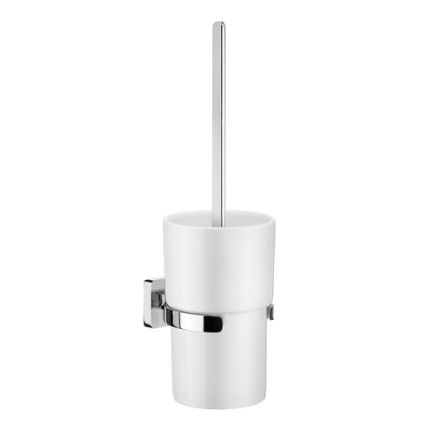 Smedbo OK333P Toilet Brush Wall mount, Polished Chrome/White Porcelain