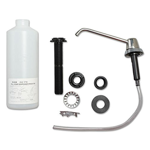 Counter-Mounted Soap Dispenser 34 oz 3 x 4 x 6 Stainless Steel