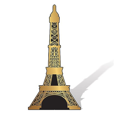 Eiffel Tower Stand Up Decoration - 6' - Black and White