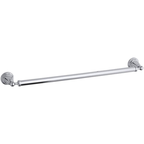 KOHLER K-13109-CP Pinstripe 24-Inch Bathroom Towel Bar, Polished Chrome