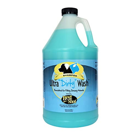 Best Shot Ultra Dirty Wash Shampoo, Coat and Skincare Product for Dogs and Cats, Soap-Free, Quick-Rinsing, Refreshing Agree Musk Fragrance, 1 Gallon