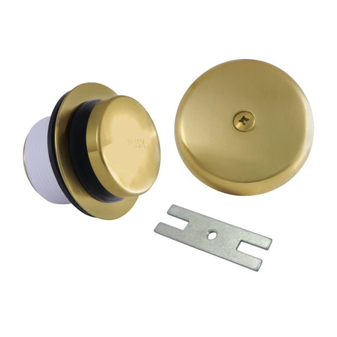Kingston Brass DTT5302A7 Easy Touch Toe-Tap Tub Drain Kit, Brushed Brass
