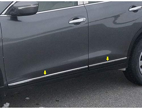 QAA is Compatible with 2014-2020 Nissan Rogue 4 Piece Stainless Body Molding Insert Trim Kit MI14535