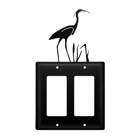 Village Wrought Iron Heron Double GFCI Cover