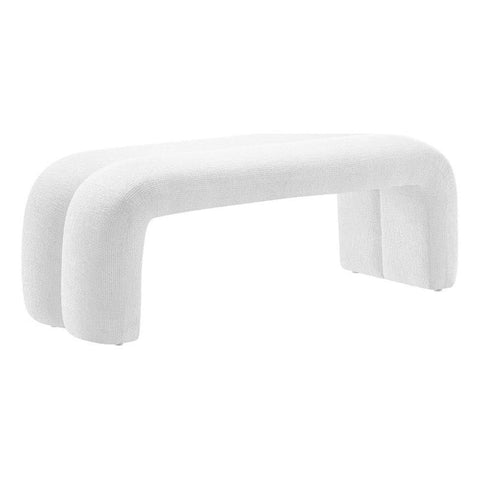 Modway EEI-6769-FRO Dax 50.5" Chenille Upholstered Accent Bench, Frost
