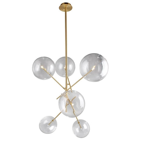 Moti 6-Light Pendant in Solid Brass Metal with Antique Brass Finish