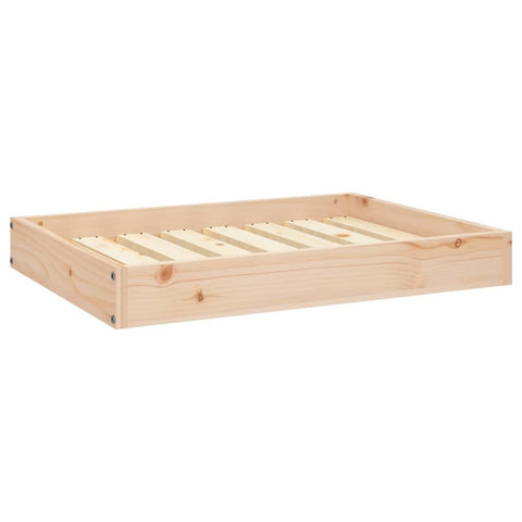 vidaXL Solid Wood Pine Dog Bed, ic Design, Timber Pet Bed with Easy Assembly and Perfect Dimensions for Small to Medium Dogs, Pet-Friendly Furniture, Brown