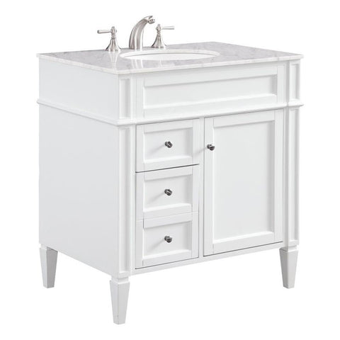 Elegant Decor VF-1024 Single Bathroom Vanity Set, 32", White
