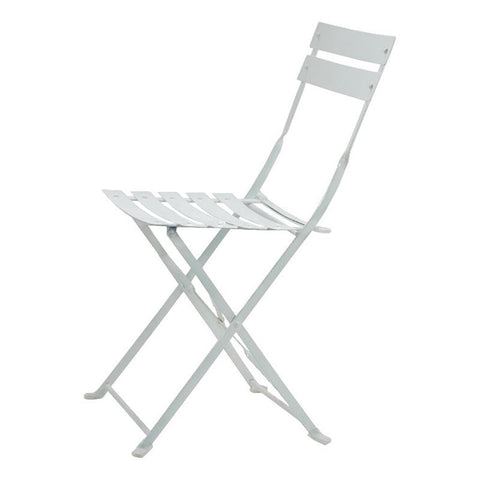 Folding Metal Bistro Chair (Set of 2) - White