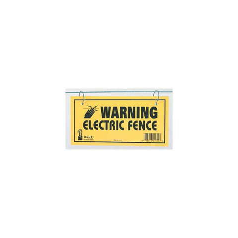 DARE Products 1614-3 185809 Electric Fence Warning Sign (3 Pack), Yellow