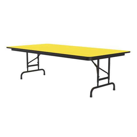 Standard Adjustable Height Folding Table (36 in. x 72 in./Yellow)