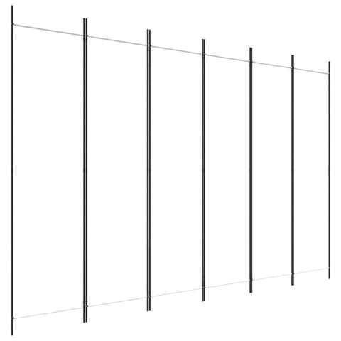 vidaXL 6-Panel Room Divider, 118.1"x78.7", Versatile White Fabric Screen Partition, Easy Assembly Required, Foldable Design for Space Saving