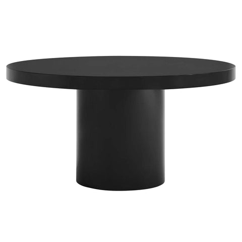 Modway Gratify 59" Round MDF Wood Dining Table in Black Finish