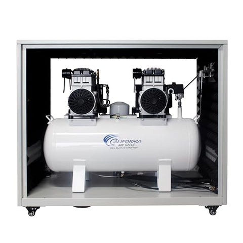 California Air Tools 20040DSPCADC 4.0 HP Ultra Quiet and Oil-Free Air Compressor, 20 Gallon Tank, 65 dB Noise Level, with 98% Air Drying System and Automatic Drain in Soundproof Cabinet, 220V / 60Hz