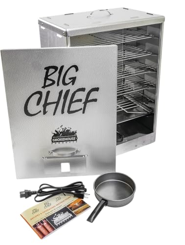 Smokehouse Big Chief Front Load Smoker, Easy to Use Electric Smoker with 50 LB Capacity, Great for Smoking Fish, Jerky, Brisket, Cheese & More