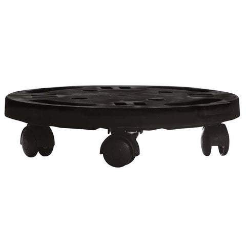 vidaXL Plant Caddy 2 Pcs, Plant Stand with Wheels, Garden Rolling Plant Pot Trolley, Outdoor Potted Plant Mover, Diameter 11.8" Black 374.8 lb
