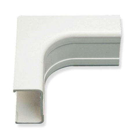 ICC Raceway Inside Corner, Wire Organizer and Cable Management Fitting, Cord Cover for Wall & Floor, 1 1/4", Pack of 10, White