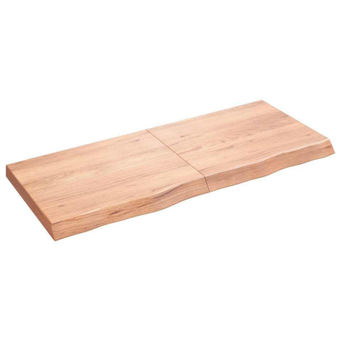 vidaXL Wall Shelf, Floating Shelf, Wall Mounted Storage Display Shelf for Living Room Bathroom, Farmhouse Style, Light Brown Treated Solid Wood Oak